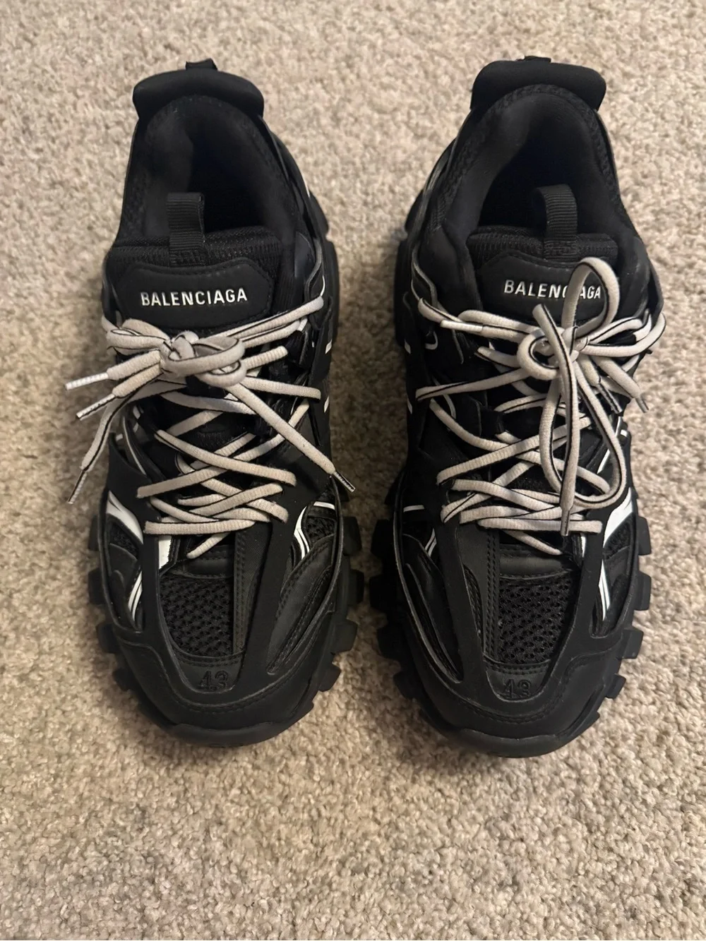 Balenciaga Black and Gray Track Trainers